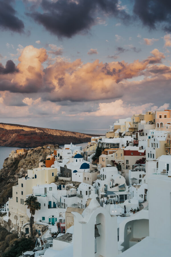 Santorini o poranku